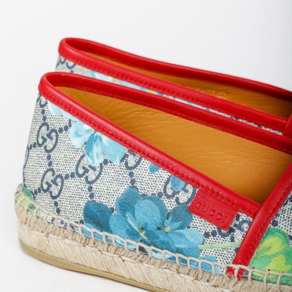 *SOLD* Gucci GG Supreme Canvas Blue Blooms Espadrilles - Picture 7 of 10